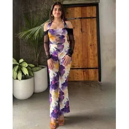 tandul x ag Women Floral Print Halter-Neck Jumpsuit-picture-13