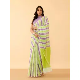 Taneira Light Green Cotton Printed Saree-picture-48