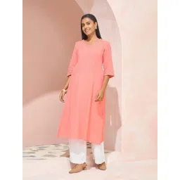 Taneira Light Orange Kurta-picture-13