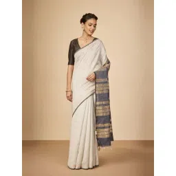 Taneira Off White Woven Design Saree-picture-46