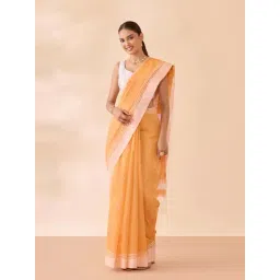 Taneira Orange Woven Design Saree-picture-37