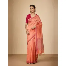 Taneira Orange Woven Design Saree-picture-30