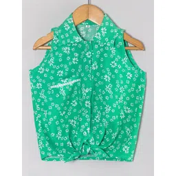 Tangerine Closet Girls Floral Print Cotton Shirt Style Top-picture-13