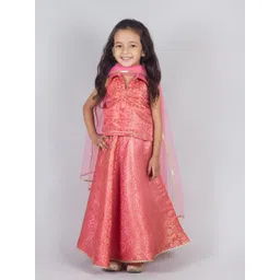 Tangerine Closet Girls Ready to Wear Lehenga & Blouse With Dupatta-picture-23