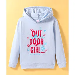 Tango Fleece Knit Full Sleeves Hooded Sweatshirt With Text Print - Light Blue-picture-27