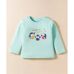 Tango Interlock Knit Full Sleeves T-Shirt with Penguin Print - Light Blue-picture-14