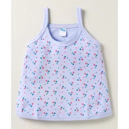 Tango Interlock Knit Sleeveless Slip with Floral Print - Light Blue-picture-14