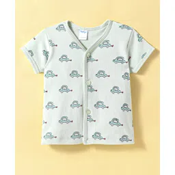 Tango Interlock KnitHalf Sleeves Car Printed Jhabla - Mint-picture-11