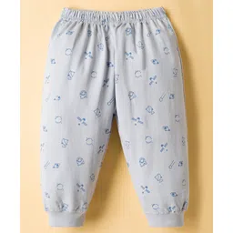 Tango Looper Knit Full Length Lounge Pant With Space Theme Print - Light Blue-image-15