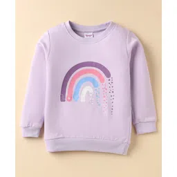Tango Looper Knit Full Sleeves T-Shirt with Rainbow Print - Mauve-picture-20