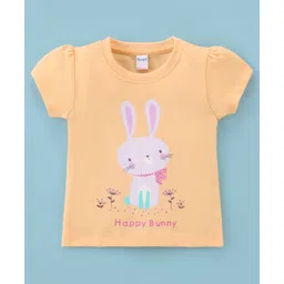 Tango Single Jersey Half Sleeves T Shirt With Rabbit Print-Gold-picture-28
