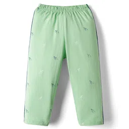 Tango Single Jersey Knit Full Length Lounge Pant With Aeroplane Print - Sea Green-image-19