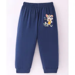 Tango Single Jersey Knit Full Length Lounge Pant with Animal Print - Blue-image-32