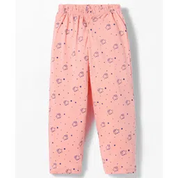 Tango Single Jersey Knit Full Length Lounge Pant with Star Print - Peach-image-13