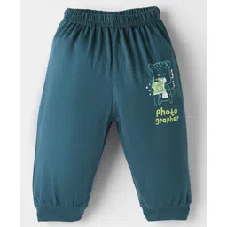 Tango Single Jersey Knit Full Length Lounge Pant With Text Print - Teal Blue-image-28