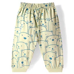 Tango Single Jersey Knit Full Length Lounge Pants With Bear Print - Cream-image-44