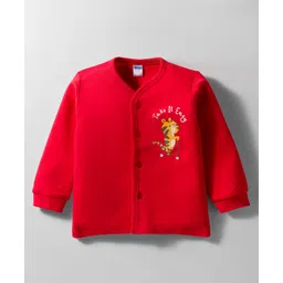 Tango Single Jersey Knit Full Sleeves Jhabla with Vehicle Print - Red-picture-29