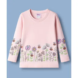 Tango Single Jersey Knit Full Sleeves T-Shirt with Floral Print - Pink-picture-35