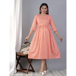 TANISHA Ethnic Motifs Print Maternity A-Line Midi Dress-picture-20