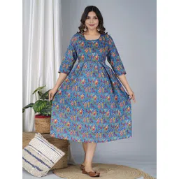 TANISHA Floral Print Maternity Fit & Flare Dress-picture-33