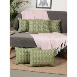 TANLOOMS Green Velvet Rectangle Cushion Covers-picture-24