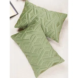 TANLOOMS Green Velvet Rectangle Cushion Covers-picture-26