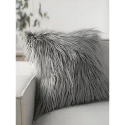 TANLOOMS Grey Quirky Fur Square Cushion Covers-picture-19