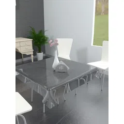 TANLOOMS Transparent Waterproof 6-Seater Table Cover-picture-28