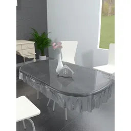 TANLOOMS Transparent Waterproof Oval 6-Seater Table Cover-picture-35