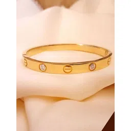 TANLOOMS Unisex Enamelled Gold-Plated Cuff Bracelet-picture-41