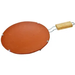 tansa Mitti Terracotta Clay Tawa Earthen Products Clay Chapati Tawa with Stand (Brown) Tawa 13 cm diameter-picture-12