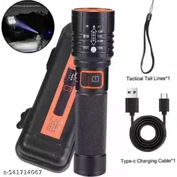 tansha 035 Rechargeable Torch, Aircraft Aluminum Body, Telescopic Zoom, Led Flashlight 2 hrs Torch Emergency Light-picture-20