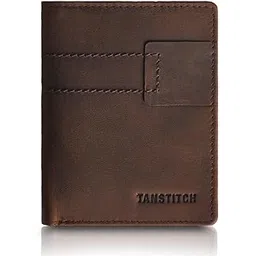 tanstitch Slim Leather Wallet || Small, Minimalist & Thin Wallet || RFID Protected Wallets (Brown)-picture-10