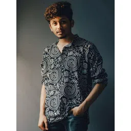 Tant Ghar Men Cotton Embroidered Khadi Pathani Kurta-picture-33