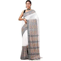 tant story Women's Traditional Bengal Handloom Begampuri Cotton Saree-picture-55