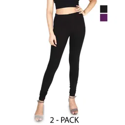 Tantulipi Pack of 2 Cotton Churidar Length Leggings-picture-12