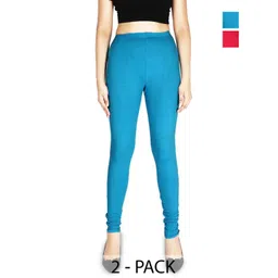 Tantulipi Pack of 2 Cotton Churidar Length Leggings-picture-17