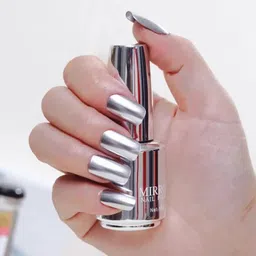tanvi27 Quick Drying And Metal Effect Metallic Silver Nail Polish Silver-picture-35