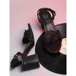 Tao Paris Women's Black Ankle Strap Sandals-picture-26
