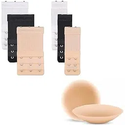 tapahpriyay TAPAHPRIYAY6pcs Bra Hook Extender Hook Band Bra Extender Combo Hooks for Women-Bra and 1 pair Nipple Covers Reusable for women (6PCS Bra Extenders + nipple cover)-picture-11