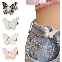tapyam Adjustable Waist Buckle for Loose Jeans Pants, Detachable Instant Jeans Button Pins Waist Tightener Set, Make The Waist Fit for Skirt Pants Robe, No Sewing Required. (Blue)-picture-50