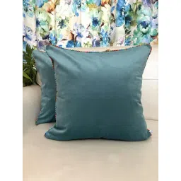 TARA Sparkling Homes Velvet Blue Velvet Cushion Cover -  Set of 2-picture-15