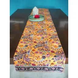 Tara Sparkling Homes Yellow Cotton Ethnic Motifs Table Runner-picture-25