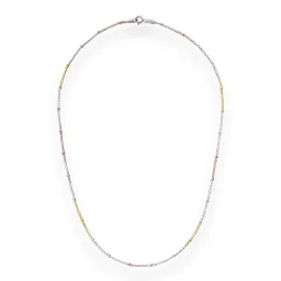 Taraash 925 Silver Beaded Box Chain for Women-picture-46