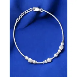 Taraash 925 Sterling Frosted Ball Fancy Silver Bracelets For Women-picture-14