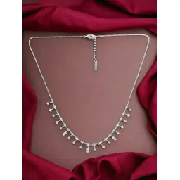 Taraash 92.5 Sterling Silver CZ Charm Necklace for Women & Girls-picture-46