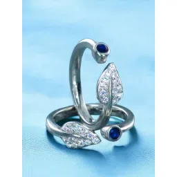 Taraash 92.5 Sterling Silver Leaf Toe Ring-picture-15