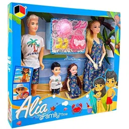 tarak Little Family Doll Play Set, barbie doll set for kids, family barbie doll set-picture-43