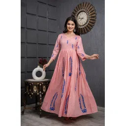 TARANJAL Women Floral Printed Anarkali Kurta-picture-37