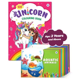 target publications 101 Unicorn Colouring And Set Of 12 Coloring Books For Kids | 13 Books-picture-17